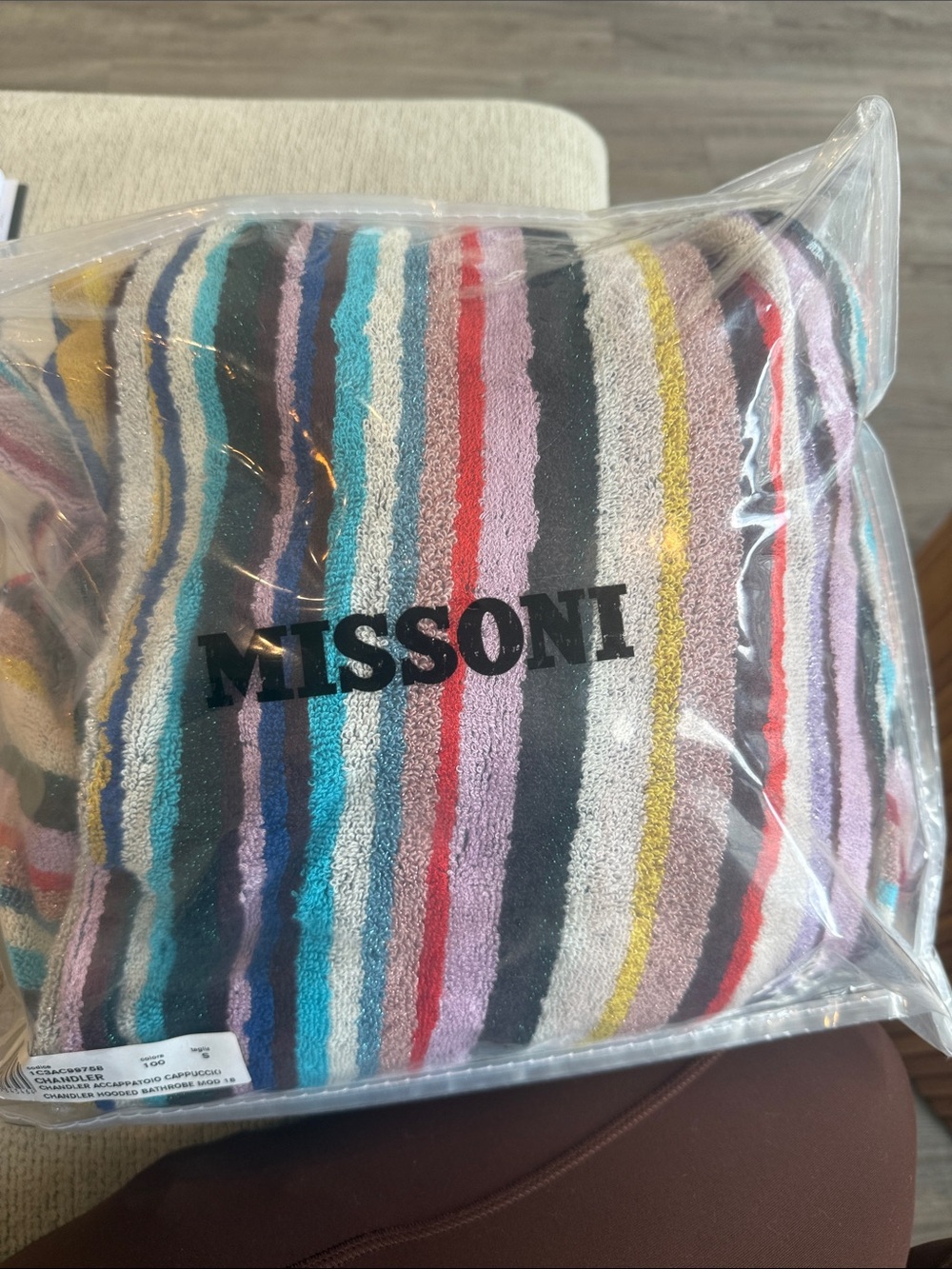 NWT Missoni Chandler glitter hooded bathrobe size small - Picture 7 of 7